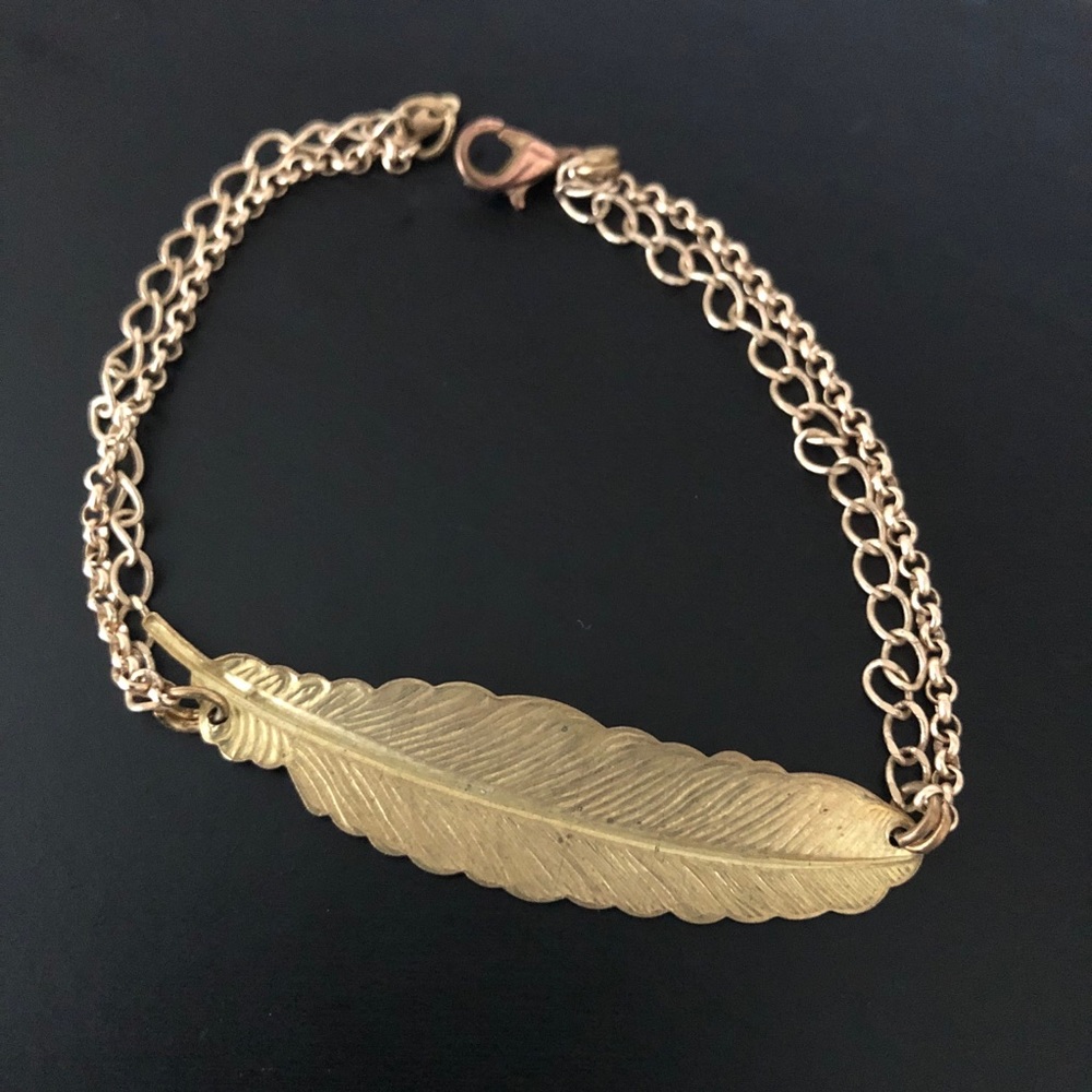 Gold Feather Bracelet